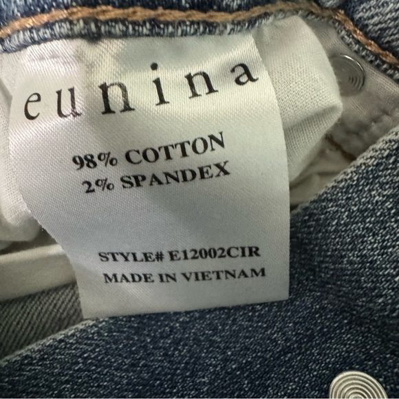 ✨3/$20✨ Eunina Light Wash Blue Alexis High Rise Mini Jean Skirt. Button Fly. XS - Picture 8 of 11